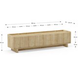 Marckeric TV omarica v hrastovem dekorju v naravni barvi 180x45x40 cm Daira – | Shoptok.si