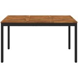  Stol za večeru u vrtu Prirodna i crna 141 x 80,5 x 75 cm | shoptok.hr