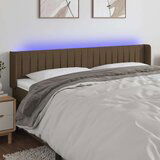  Posteljno vzglavje temno rjavo 163x16x78/88 cm blago, (20933029) | Shoptok.si