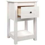  Nočna omarica bela 40x35x61,5 cm trdna borovina, (20600737) | Shoptok.si