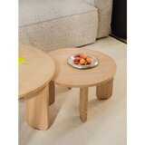 noo.ma Okrugao stolić za kavu s pločom stola u dekoru hrasta u prirodnoj boji ø 55 cm Kuvu – | shoptok.hr