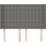  Uzglavlje s ušima tamnosivo 147x16x118/128 cm od tkanine | Eponuda.ba