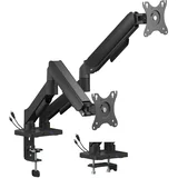MA-DA2U-01 Adjustable desk 2-display mounting arm with USB ports, 17”-32”, black