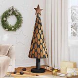 vidaXL Božićno drvce s stalakom Smeđa 150 cm Masivna tikovina | shoptok.hr