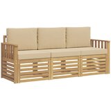  Setovi sofa 3 kom. Bijela i bež Polyester 189.5 x 63 x 73 cm | Shoptok.si