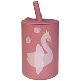 Tryco silikonski lonček s slamico swan dusty rose Cijene