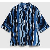 Moodo Women's shirt with pattern - navy blue Cijene