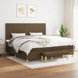 The Living Store Box spring postelja z vzmetnico temno rjav 200x200 cm blago - Box Spring Postelja, (21518996) | Shoptok.si