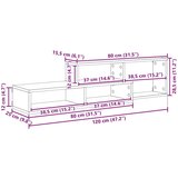  StojalozaTVnasteni 120x25x28,5cm Konstruiran les, (5000092255) | Shoptok.si