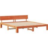  Krevet s uzglavljem Vosak smeđa 180x200 cm Masivna borovina | shoptok.hr