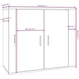  Komoda siva boja betona 80 x 33 x 70 cm od konstruiranog drva | shoptok.hr