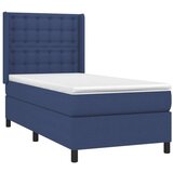  Box spring postelja z vzmetnico LED modra 80x200 cm blago, (20893134) | Shoptok.si