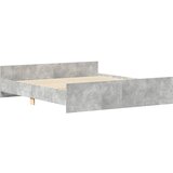  Okvir kreveta s uzglavljem i podnožjem boja betona 200x200 cm | Eponuda.com