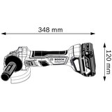 Bosch gws 180-Li akumulatorska ugaona brusilica bez četkica 1x4.0Ah