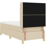  Krevet s opruga kutije s LED trakama Krema 90 x 190 cm tkanina | shoptok.hr