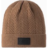 Ombre Men's knitted sweater weave cap with patch - light brown | shoptok.hr