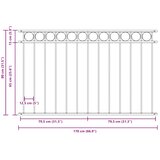  Ogradni panel ASSEN čelik 1,7x0,8 m Crni | shoptok.hr