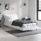 vidaXL Posteljni okvir bel 75x190 cm inženirski les Cene