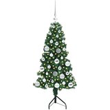 vidaXL Kotično umetno božično drevo Zelena 120 cm PVC in kovina | Shoptok.si