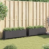  Vrtne sadilice s kotačima 2 kom crna 107x32x38 cm poliratan | Eponuda.com