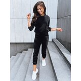 DStreet Damski komplet welurowy VELVET HARMONY czarny | shoptok.hr