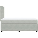 Box spring krevet s madracem svjetlosivi 90x190 cm baršunasti | shoptok.hr