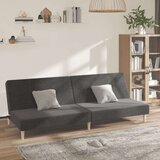 vidaXL Kavč dvosed z ležiščem temno sivo blago | Shoptok.si
