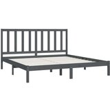  Posteljni okvir siv iz trdne borovine 200x200 cm, (20643537) | Shoptok.si