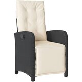 vidaXL 3-dijelni bistro set s jastucima crni od poliratana | shoptok.hr