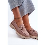 S. BARSKI Women's Beige Suede Moccasins with Ornament D&A | shoptok.hr