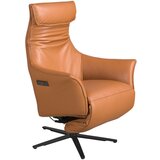 Angel Cerdá Rjav usnjen vrtljiv fotelj, (5000008519) Cene