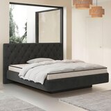 Modern Living Oblazinjena Postelja Pedro, Črna, 140x200 | Shoptok.si