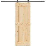  Klizna vrata NARVIK Prirodna i crna 80 x 210 cm (213,5 cm) | shoptok.hr