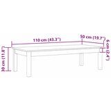  Kava Stol Max smeđa 110 x 50 x 30 cm Čvrsto borovo drvo | Eponuda.com