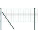 vidaXL Evropska ograja z 13 stebri 0,6x50 m cinkano jeklo zeleno | Shoptok.si