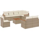  9-dijelni set vrtnih sofa s jastucima bež od poliratana | shoptok.hr