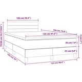 vidaXL Krevet box spring s madracem krem 120 x 190 cm od tkanine | shoptok.hr