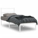 vidaXL Kovinski posteljni okvir z vzglavjem bel 80x200 cm | Shoptok.si