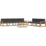  Set vanjskih sofa 7 kom. Bijela i antracit | shoptok.hr