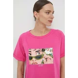 Liu Jo Kratka majica ženski, roza barva