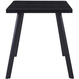  Blagovaonski stol crni 140 x 70 x 75 cm od kaljenog stakla | shoptok.hr