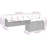  8-dijelni set vrtnih sofa od poliratana s jastucima bež | shoptok.hr