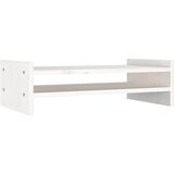  Stalak za monitor bijeli 50 x 27 x 15 cm od masivne borovine | shoptok.hr