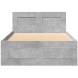  Okvir kreveta s uzglavljem siva boja betona 90x200 cm drveni | shoptok.hr