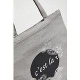 Marisse Gray Printed Shopper Bag | ePonuda.com
