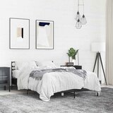  Okvir kreveta crni 140 x 200 cm od konstruiranog drva i metala | shoptok.hr