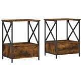  Noćni ormarići 2 kom boja hrasta 50x41x65 cm konstruirano drvo | shoptok.hr