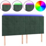 Maison Chic led posteljno vzglavje - vzglavna omarica - nočna omarica temno zeleno 180x5x118/128 cm žamet, (21707805) Cene