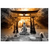  Samoljepljiva foto tapeta - Buddha Smile (Orange) 294x210 | shoptok.hr