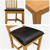  Blagovaonski set 3 kom. Crna Čvrsto Hrastovo Drvo | shoptok.hr